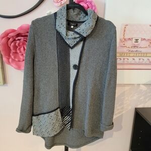 Jaskar Multi Pattern Grey Cardigan